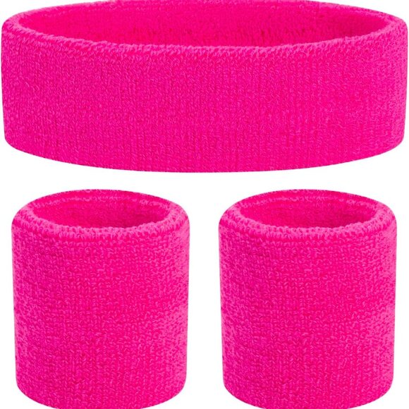 80s Sweatband, Sports Headband and Wristbands, Sweat Bands Neon Colors, 80s Part - Picture 5 of 7
